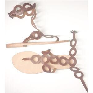 CORNETTI Brown Leather Circle Straps Sandal NWOB